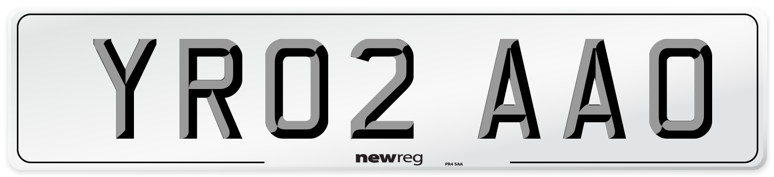 YR02 AAO Number Plate from New Reg